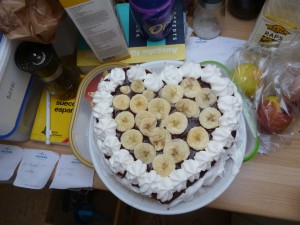 Chokladtårta med banan